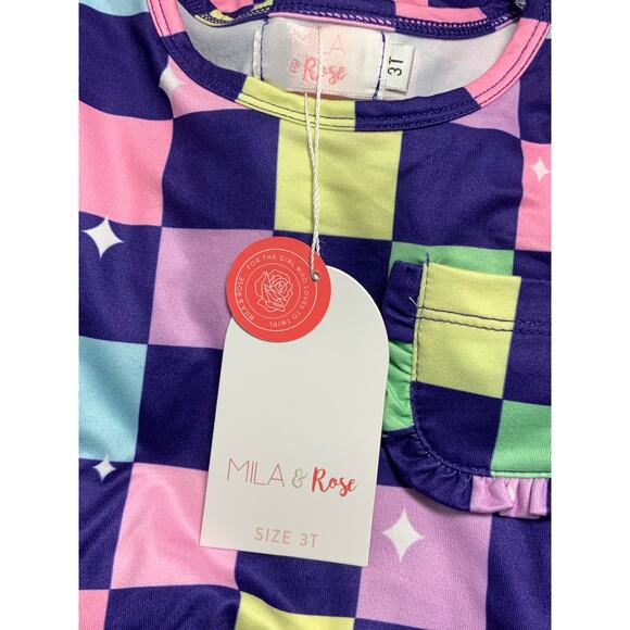 MILA AND ROSE DISCO FLOOR T-SHIRT DRESS NWT SIZE 3T - Picture 5 of 5